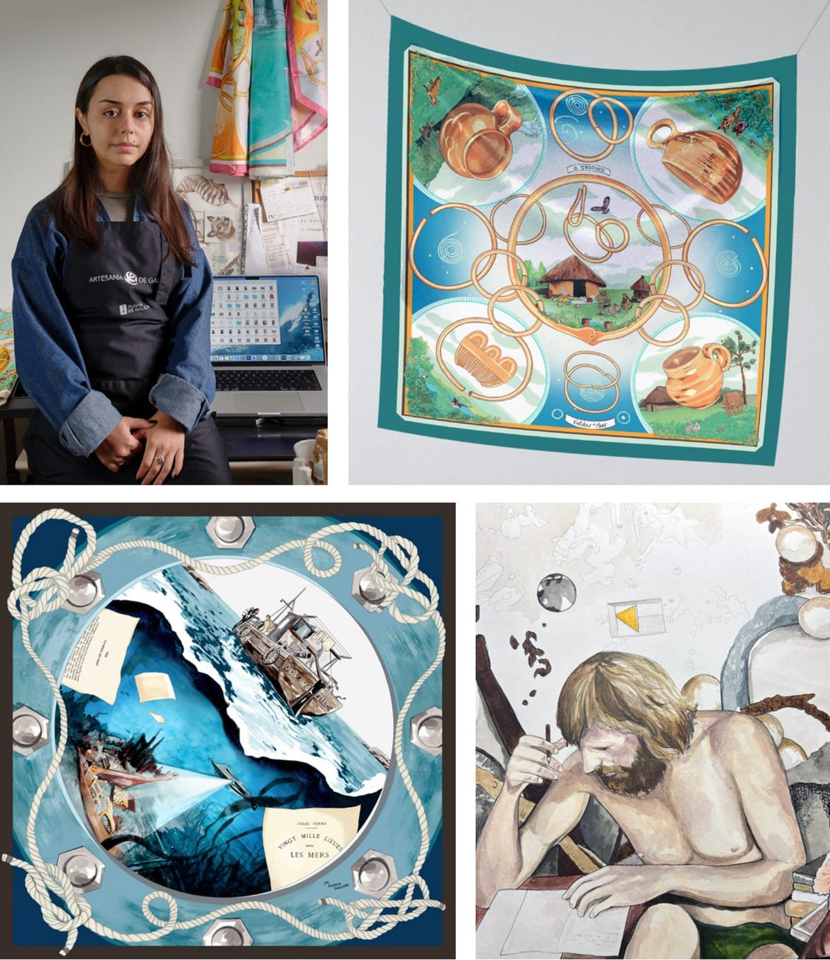 Exposición "Narrativas en seda". Sandra Parguiña. Casa Galega da Cultura
