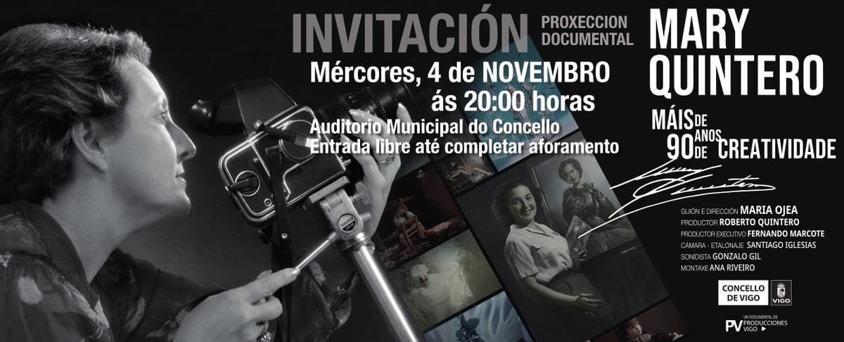 Proyección documental: Mary Quintero. Máis de 90 anos de creatividade