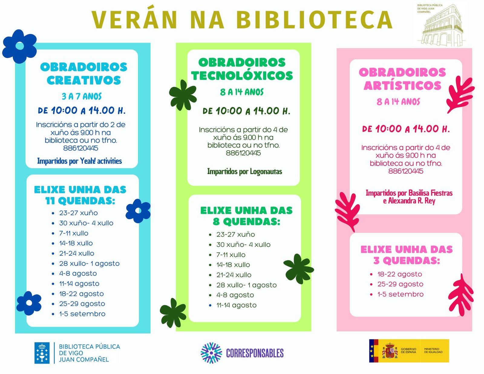 Talleres de verano en la biblioteca