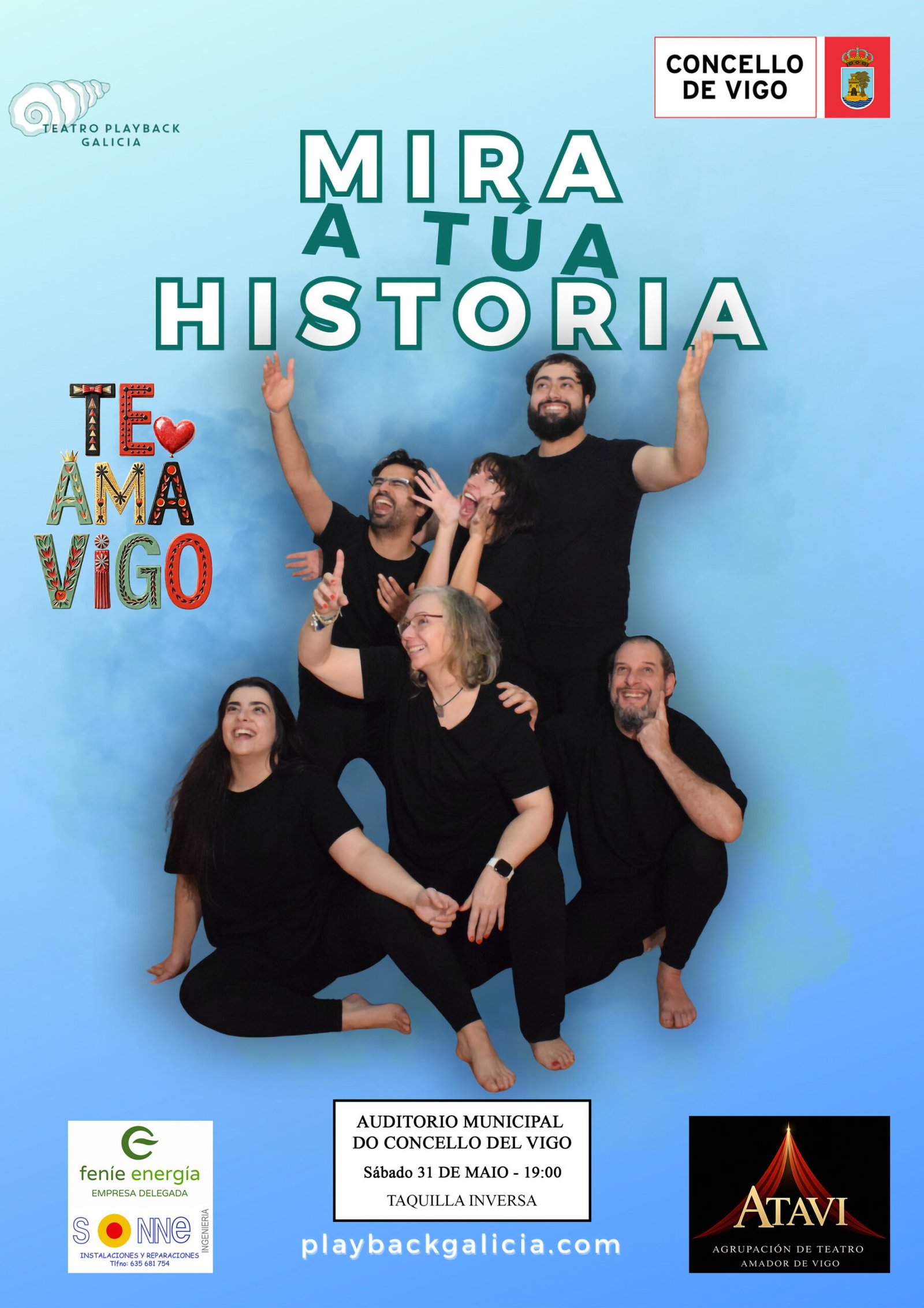 II Mostra Teatro Amador-TEAMAVIGO. Teatro Playback Galicia presenta «Mira a túa historia»