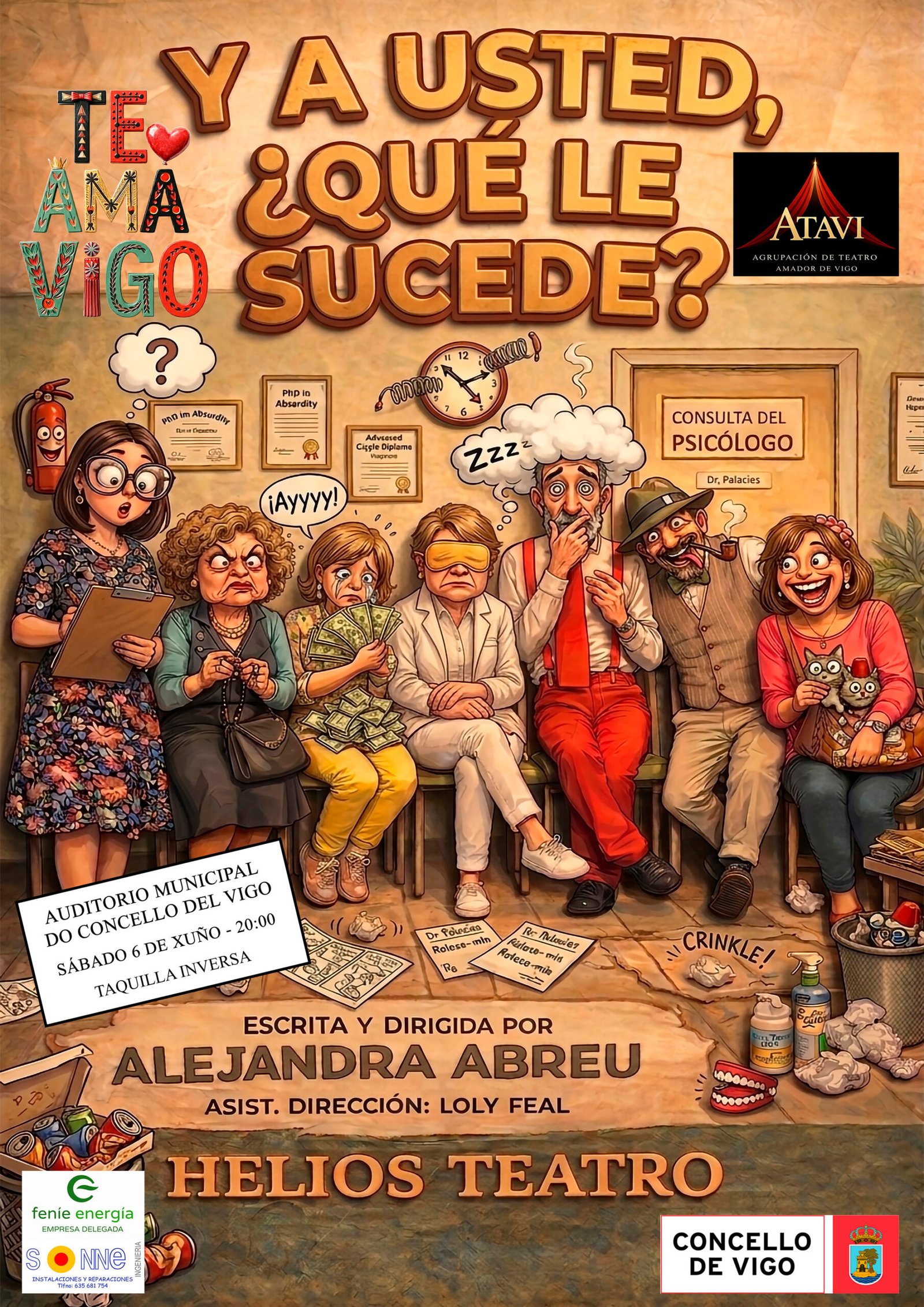 II Mostra Teatro Amador-TEAMAVIGO. Helios Teatro presenta «Y a usted, qué le sucede?»